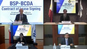 BSP and BCDA sign contract of lease